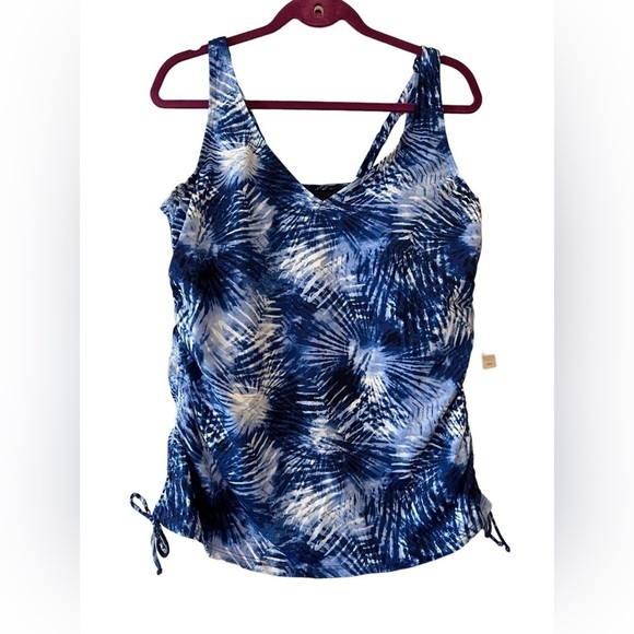 Lands’ End adjustable V-neck tankini size 14 - Picture 6 of 9